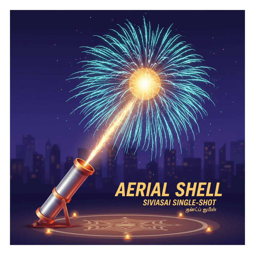 Single-Shot fireworks illustration
